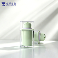 Flacon pompe sans air transparent avec logo personnalisé, vide, pour fond de teint 50g, emballage cosmétique carré en plastique, vente en gros
