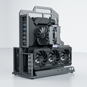 Socooler SOC-A Mid Tower ATX Gaming <span class=keywords><strong>Computer</strong></span> gehäuse <span class=keywords><strong>Mini</strong></span>-ITX-kompatible Aluminium legierung dreiseitig gehärtete Glasscheibe privat - Product Image 6