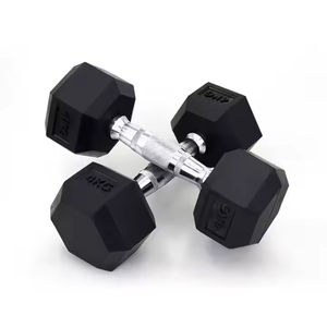 <span class=keywords><strong>Haltères</strong></span> hexagonaux en caoutchouc avec noyau en acier massif et poignée moletée antidérapante pour la <span class=keywords><strong>musculation</strong></span> à domicile ou en salle de sport commerciale - Product Image 2
