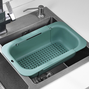 OWN SWING Over the Sink Sieb Sieb Korb Waschen Gemüse und Obst Abtropfen Gekochte <span class=keywords><strong>Pasta</strong></span> und Trocken gerichte ausziehbar - Product Image 2