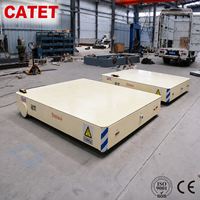 Chariot électrique sans rail de 30 tonnes à fonctionnement stable, chariot de transfert lourd alimenté par batterie au lithium pour opération en entrepôt