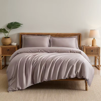 Linge de lit de luxe respirant 300TC literie en coton égyptien ensemble de housse de couette doux soyeux satin armure coton ensemble de draps