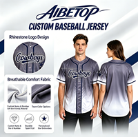 Uniforme de baseball en polyester 170g, livraison directe d'usine, séchage rapide, impression par transfert thermique, logo personnalisé, design gratuit