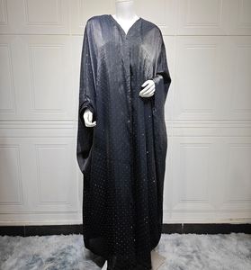 <span class=keywords><strong>M</strong></span>-141 优雅复古阿拉伯式朴素欧根纱长袍套装连衣裙宽松闪亮穆斯林头巾防皱大码女式斋月开斋节 - Product Image 4