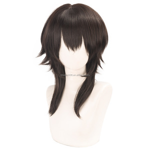 La <span class=keywords><strong>peluca</strong></span> de cosplay de Saint Da Vampire Knight Jiu LAN Shu es una <span class=keywords><strong>peluca</strong></span> versátil de color marrón oscuro con imitación de cuero cabelludo. - Product Image 3