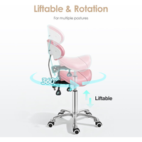 Chaise de bureau moderne avec revêtement en cuir synthétique, base en aluminium réglable et fonction pivotante pour la maison et le bureau
