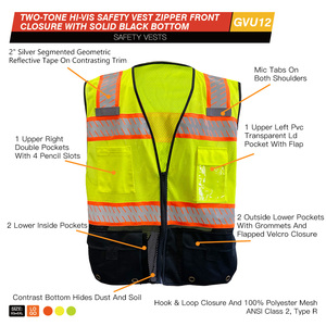 Gilet de sécurité haute visibilité certifié ANSI Classe 2, <span class=keywords><strong>prix</strong></span> d'usine, pour le travail et la circulation - Product Image 2