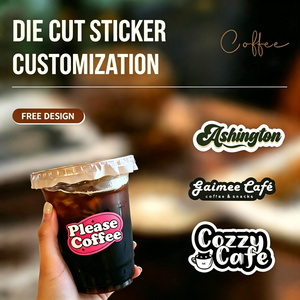 Etiquetas Adhesivas Personalizadas a Prueba de Agua, Impresión de Logotipo, Etiquetas Adhesivas Bonitas para Café, para Empaque de Regalos y Códigos QR - Product Image 2