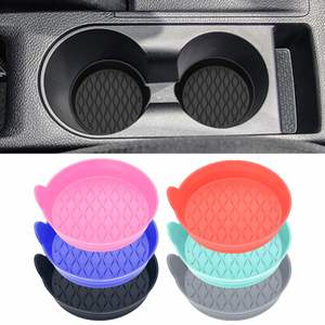 Tapis antidérapant en silicone pour porte-gobelet de voiture, anti-déversement, résistant à la chaleur, lavable, sous-verre pour intérieur de voiture - Product Image 1