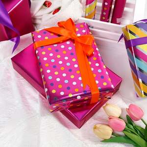 Venta al por mayor de alta calidad, 80g, papel tisú aluminizado de Navidad, 43*300cm, regalo de lujo, embalaje de cumpleaños personalizado, rollo de papel de regalo - Product Image 6