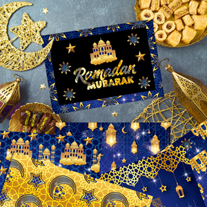 Huancai kertas Scrapbook pola Ramadan Mubarak kertas kerajinan DIY dua sisi untuk hadiah pembungkus foto Album perlengkapan pesta Lebaran - Product Image 5