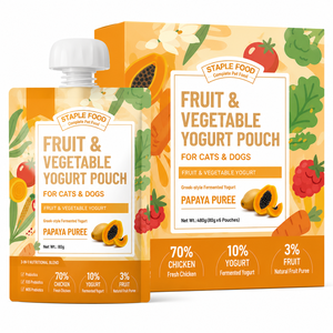 Bolsa <span class=keywords><strong>de</strong></span> Yogur <span class=keywords><strong>de</strong></span> Frutas y Vegetales <span class=keywords><strong>de</strong></span> Papaya para Gatos y Perros, Suplemento Alimenticio <span class=keywords><strong>de</strong></span> Yogur Fermentado para Mascotas con Pollo, Marca Privada OEM/ODM - Product Image 1