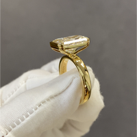 Bague de fiançailles et de mariage de luxe en diamant cultivé en laboratoire certifié IGI VVS VS, sur mesure, or jaune/blanc/rose 10K/14K/18K, taille Radiant