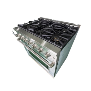 36 Pulgadas 5.5 Cu. (Cuartos de galón) Estufa de Gas de 6 Quemadores, Horno de Gas, Reencendido Automático, Dispositivo de Seguridad para Gas, Riel Telescópico de Acero Inoxidable - Product Image 6