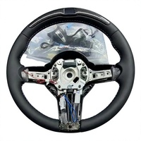 Volant de direction de style M Sport en fibre de carbone véritable, cuir Nappa perforé pour BM/W Série 3, Série 5, M2, M3, M4, remplacement direct