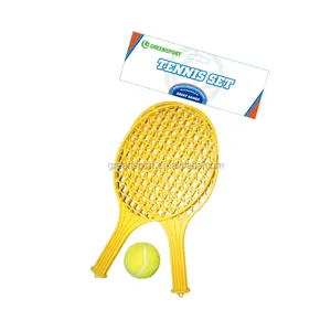 प्लास्टिक टेनिस रैकेट के साथ नरम टेनिस गेंद के लिए समुद्र तट खेल गर्मियों खिलौना टेनिस सामान