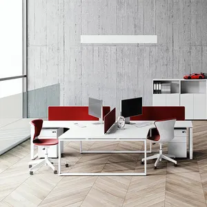 Supplier direct office desk modern office furniture staff desk and chair set 2,4,6 person office workstation