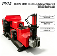 Granulateur de recyclage robuste à vis simple avec changeur de tamis hydraulique