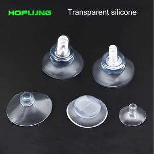 Mini Silikon gewinde Transparente Saugnäpfe Sauger Custom Gummi Vakuum Saugnapf mit Feder Glas Tischplatten Gummi - Product Image 2