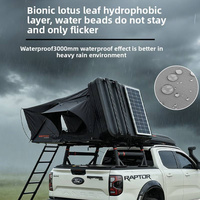 Tente de toit rigide pour camionnette, CarLuxe Custom Folding Lightweight 3-4 personnes, coque ABS avec aluminium, pour le camping