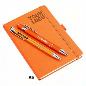 Wholesale Leather Custom Hardcover Journal Diary with <b>Lined</b> Pages Pen Loop & Ribbon Bookmark-Custom Logo Promotional <b>Notebook</b> - Product Image 1