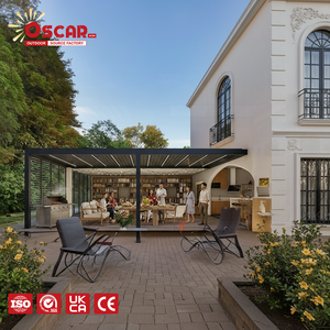 Sistema de Techo de Láminas de Aluminio Retráctil Automático con <span class=keywords><strong>Lona</strong></span> y Cortina <span class=keywords><strong>para</strong></span> Jardín, Patio, Terraza, Pérgola - Product Image 1