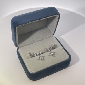 Boucles d'oreilles pendantes en forme d'étoile octogonale en zircon blanc de style rétro classique géométrique plaqué or pour femmes Tianyu Gems - Product Image 4