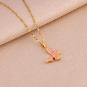 Şifa taşı kolye klavikula zinciri moda Rhinestones gerdanlık titanyum çelik altın kaplama kolye takı - Product Image 4
