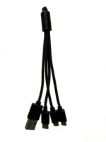 Kabel Pengisi Daya Cepat Multi USB Portabel 4 in 1 Tipe-C Mini Berkualitas Tinggi untuk Hadiah Promosi