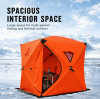 Tente de pêche sur glace portable, robuste et isolée, abri thermique pour la pêche sur glace, camping en lac d'hiver, grand espace extérieur, tourisme, chasse extra large