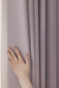Venta al por mayor de lujo de poliéster púrpura cortinas opacas tela para sala de estar Hotel dormitorio Decoración - Product Image 2