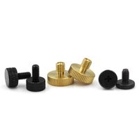Vis moletées à bouton en acier inoxydable laiton 1/4 ''m2 M3 M4 M5 M6 M8 5/16 vis à tête filetée à 18 clés