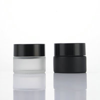 Bocaux en verre Stork de 1 oz (30 g) avec couvercle en plastique/métal/phénolique, bocal ambré/transparent à parois droites de 50 g, bocal pour crème pour le visage, logo personnalisé