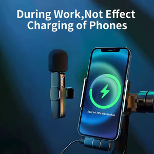 Microphone Lavalier Sans Fil Portable K8 Mini Stéréo pour Enregistrement Audio Vidéo <span class=keywords><strong>Studio</strong></span> en Direct Compatible <span class=keywords><strong>TikTok</strong></span> Vente Directe Usine - Product Image 5