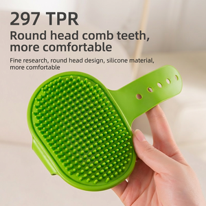 Brosse de bain pour chat en silicone écologique, peigne de massage TPR, outil de toilettage pour l'élimination des poils - Product Image 4