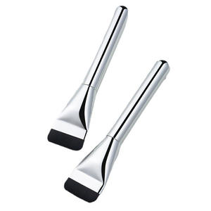 Ensemble de pinceaux de maquillage pour les yeux de haute qualité avec logo personnalisé, fibres synthétiques, <span class=keywords><strong>pinceau</strong></span> plat en plastique électro-plaqué portable - Product Image 3