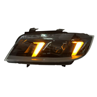 Feux avant SJC Auto V3 jaunes/blancs/ambre style Snake Eye pour BMW Série 3 E90 E91 05-12, lampes frontales tricolores, plug and play