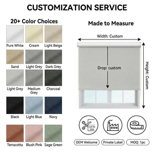 Custom Double Layer Day and Night Electric Motor Remote Control Blackout <strong>Roller</strong> Blinds for <strong>Window</strong> - Product Image 4