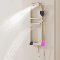 Nouveau design de panneau de douche cascade à affichage numérique panneaux muraux de douche salle de bain système de douche mural intelligent