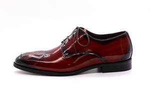 Dernier modèle de chaussures derby rétro pour homme, en cuir véritable, chaussures de ville officielles - Product Image 2