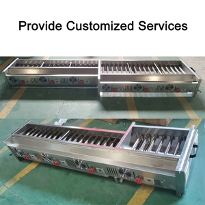 Lò nướng BBQ không khói bằng thép không gỉ chuyên nghiệp thương mại HOUSHAN A8 Series 4 điều khiển, sử dụng gas LPG/khí tự nhiên, nhiệt độ cao - Product Image 4