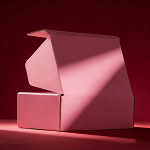 Boîte en carton ondulé cosmétique colorée en gros avec fermeture éclair, boîtes d'expédition personnalisées à bande déchirable pour l'envoi de cadeaux professionnels - Product Image 4