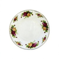Assiette personnalisée en porcelaine fine blanche, style américain minimaliste, faite à la main, qualité alimentaire, sur glaçure, HIHUI Beijing, 12 pouces, pour la maison
