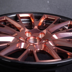 Jantes forgées monobloc style <span class=keywords><strong>Mansory</strong></span>, rayons polis or rose, lèvre en fibre de carbone. Pour Rolls-Royce Phantom, Cullinan. - Product Image 2