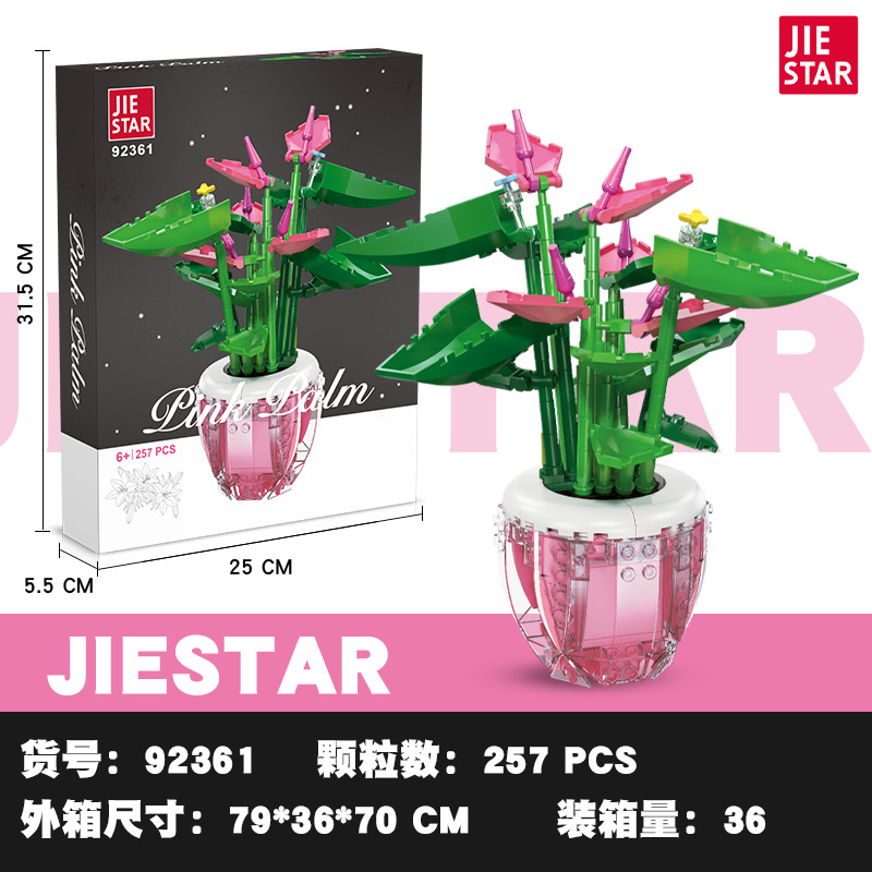 Jiexing92361 Tienda de cajas de flores de palma rosa