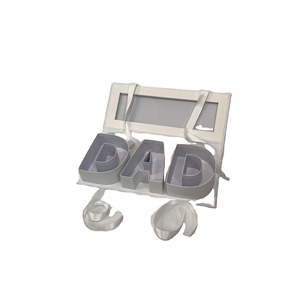 Scatola <span class=keywords><strong>regalo</strong></span> per la festa del papà-finestra con lettere di papà sapone fiore immortale lungo quadrato in carta rivestita goffratura imballaggio cibo matrimonio spedizione - Product Image 3
