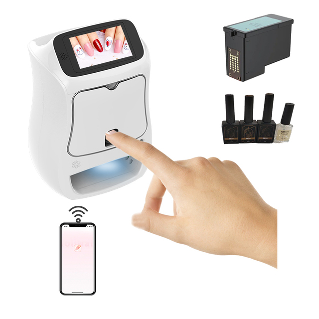 Portable Home Nail Polish Printer Machine Printing 3D Digital Nails Art Printed DIY for Salon Use