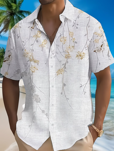 Chemise à manches courtes surdimensionnée pour homme, imprimé crâne Purple Domain, style Dark Tide, grande taille - Product Image 1
