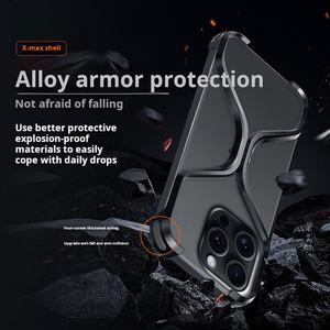 <span class=keywords><strong>Funda</strong></span> de teléfono de disipación de calor sin marco de Metal para <span class=keywords><strong>Iphone</strong></span> 13 14 15 16 Pro Max aleación Bare Metal Feel Phone Cove - Product Image 3