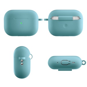 Funda de silicona suave para <span class=keywords><strong>Apple</strong></span> <span class=keywords><strong>Airpods</strong></span> <span class=keywords><strong>Pro</strong></span> <span class=keywords><strong>2</strong></span>, carcasa de carga prémium Real <span class=keywords><strong>2022</strong></span> anticaída, con mosquetón de Metal - Product Image 5